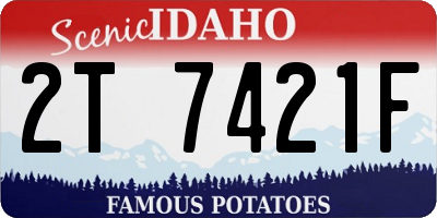 ID license plate 2T7421F