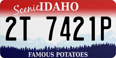 ID license plate 2T7421P