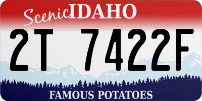 ID license plate 2T7422F
