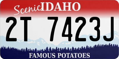ID license plate 2T7423J