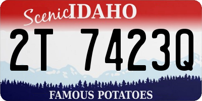 ID license plate 2T7423Q