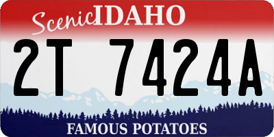 ID license plate 2T7424A