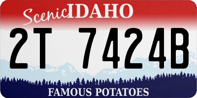 ID license plate 2T7424B