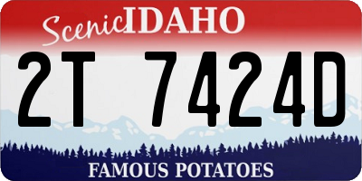 ID license plate 2T7424D