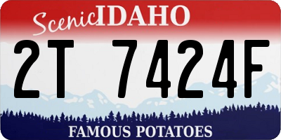 ID license plate 2T7424F