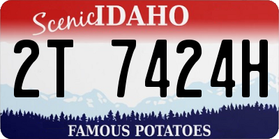 ID license plate 2T7424H