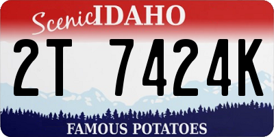 ID license plate 2T7424K
