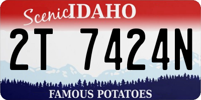ID license plate 2T7424N