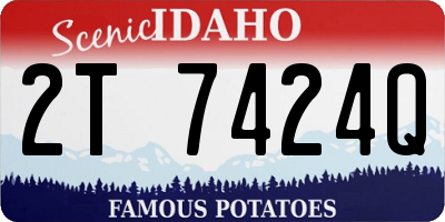 ID license plate 2T7424Q