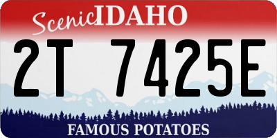 ID license plate 2T7425E