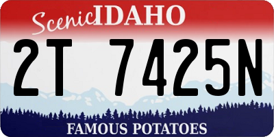 ID license plate 2T7425N