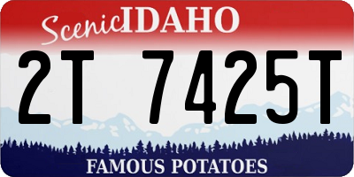ID license plate 2T7425T