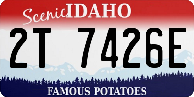 ID license plate 2T7426E