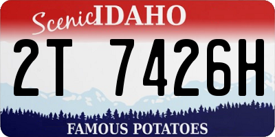 ID license plate 2T7426H