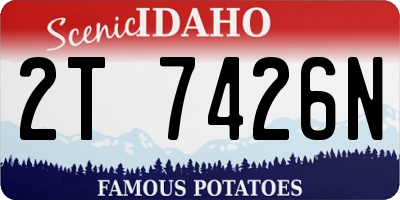 ID license plate 2T7426N