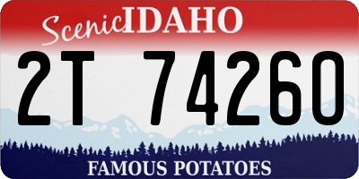 ID license plate 2T7426O