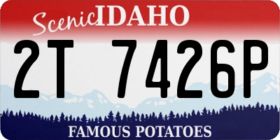 ID license plate 2T7426P