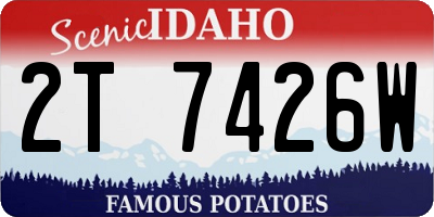 ID license plate 2T7426W