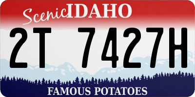 ID license plate 2T7427H