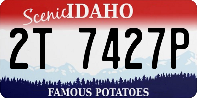 ID license plate 2T7427P