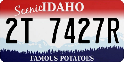ID license plate 2T7427R