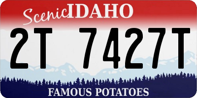 ID license plate 2T7427T