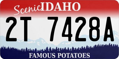 ID license plate 2T7428A