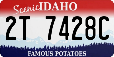 ID license plate 2T7428C