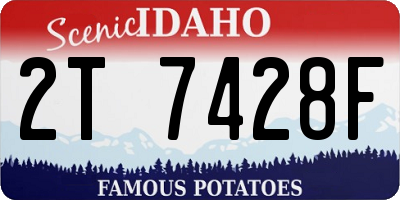 ID license plate 2T7428F