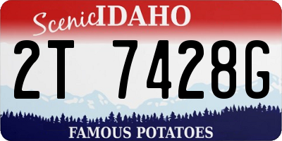ID license plate 2T7428G