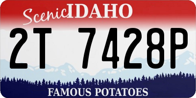ID license plate 2T7428P