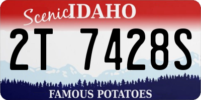 ID license plate 2T7428S