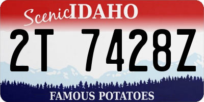 ID license plate 2T7428Z