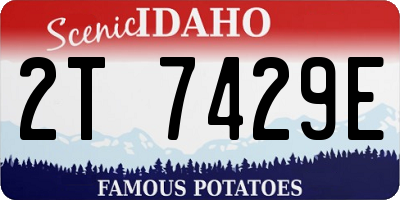 ID license plate 2T7429E