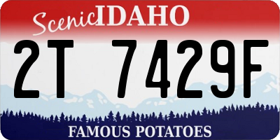 ID license plate 2T7429F