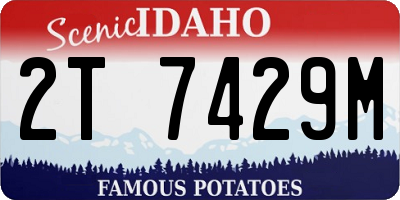 ID license plate 2T7429M