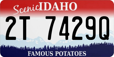 ID license plate 2T7429Q