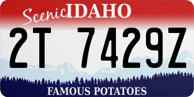 ID license plate 2T7429Z