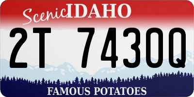 ID license plate 2T7430Q