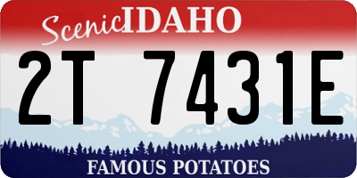 ID license plate 2T7431E