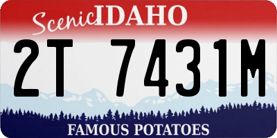 ID license plate 2T7431M
