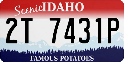 ID license plate 2T7431P