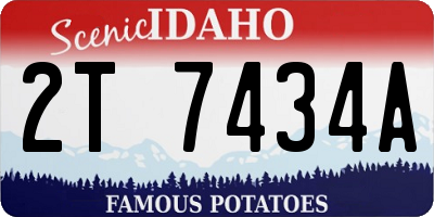 ID license plate 2T7434A