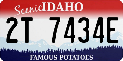 ID license plate 2T7434E