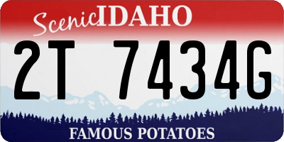 ID license plate 2T7434G