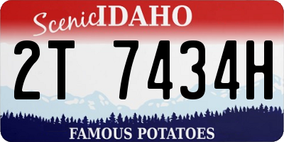 ID license plate 2T7434H