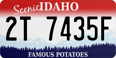 ID license plate 2T7435F