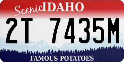 ID license plate 2T7435M