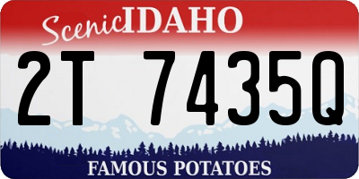 ID license plate 2T7435Q