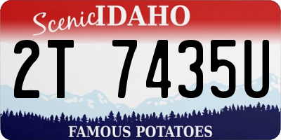 ID license plate 2T7435U